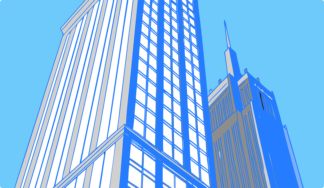 Modern Glass Financial Skyscraper